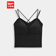 IEF/Aiyifu 2025 new cross backless beauty suspender chest pad wears camisole top inside and outside black L
