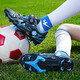 Children's football shoes breathable training shoes super top Falcon short nail broken nail combination new sports soft sole sneakers for men and women Sky blue 34
