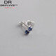 Everlasting Leaf Tanzanite ISLANDIO Natural 3mm Sapphire Stud Earrings London Tanzanite Blue 4mm丨Silver Pair