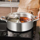 Kitchen plan thickened bottom 304 stainless steel mandarin duck pot large capacity soup pot induction cooker gas universal hot pot special pot