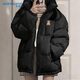 Jeanswest 2025 new winter stand-up collar cotton coat for women Korean version small cotton coat student loose warm jacket