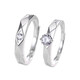 Couple rings, a pair of diamond-shaped simple commemorative gifts, a fashionable token of love for boyfriend and girlfriend, diamond-shaped ring for women, the opening is adjustable
