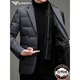AX Armani Men's Suit 2025 Winter New Fake Two-piece Suit Down Jacket Casual Warm Fashion Jacket Y088 Gray 3XL 190 Recommended 180-200Jin Jin equals 0.5 kg