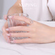 XUPING Xuping jewelry alloy fashionable temperament simple and versatile geometric micro-setting ring gift jewelry ring #6b