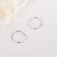 S925 silver large and small earrings fashionable hoop earrings Korean style simple plain silver high-end earrings earrings sterling silver 1.5 tube 30mm 925 silver