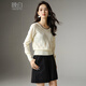 Late White New Product 2025 Winter Style Woolen Round Neck Fashion Sweater Temperament Versatile Soft Waxy Pullover Sweater Women's Beige S