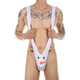 Men's thong cosplay high-cut one-piece thong men's Christmas single butt men's underwear snowman cartoon white one size