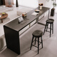 Yuhao living room light luxury bar high table home solid wood long table dining table partition bar desk with carbon steel baffle size and color support customization