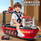 Ozhijia children's toys 3-6 year old boy New Year's birthday gift large toy wheel boat car fire truck gift box