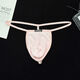 Low-waist men's thong cool T-shaped thin strap sexy underwear gay macho sexy sports sexy leaking buttocks pants black M recommended 90-110Jin Jin equals 0.5 kg