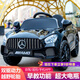 Timminy Mercedes-Benz large baby electric car four-wheel remote control can sit on children off-road stroller baby toy car can sit on people Black super + full function 9 hours of play leather seat / lithium battery extra large body + double doors