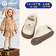Inbemini children's toddler shoes plus velvet 2025 winter new baby girl's shoes soft sole boys' infant shoes Oatmeal 27 inner length 17CM suitable for feet around 16.2CM
