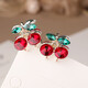 Zan Yingmei Korean new style female cute crystal red cherry Internet celebrity small grabber bangs hairpin side forehead fashionable headwear cherry grabber red 2 pcs