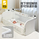 Babypods bed fence single-sided baby bed in bed heightened portable installation-free side anti-fall baby 1徾徾simple white without baffle