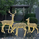 Stainless Steel Deer Sculpture Customized Large Geometric Sectioned Mirror Luminous Hollow Abstract Animal Outdoor Landscape Ornament Customized Contact Customer Service for Details