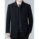 Jiujiu Wang Jiu Mu Wang 2025 Double-sided Cashmere Jacket Medium Men's Business Casual Lapel Woolen Coat Dad's Clothes Black M 170 Size (Recommended 105-125 Jin Jin is equal to 0.5 kg)