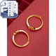 Junmin quality 18k gold ring for women new gold model 999 gold double heart plain ring 3D hard gold live mouth adjustable