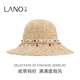 Lanno holiday style straw hat for women at the seaside 2025 spring and summer new style large hat with sun protection and breathable hat, light apricot M (56-58cm)