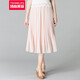 Teshang Laifei 2021 summer new skirt women's mesh skirt mid-length gauze skirt pleated fairy skirt slimming half skirt SSF983 pink L (2 feet 2-2 feet 3)