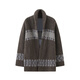 SHOKAY star's same style Dong Life Live Room light luxury mohair yak velvet retro cardigan belt sweater brown L