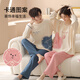 Yiduo couple pajamas women's autumn and winter with chest pad pure cotton long-sleeved princess style cartoon cute men's home wear set