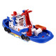Shantou Lincun Wasserspray, elektrisches Marine-Feuerboot, Simulationsmodell, Schiff, Kinder-Wasserspielspielzeug, Badejunge, Schnellboot, 3–6 Jahre alt, Feuerboot + handgepresste gelbe Sonnenblumen-Dusche, Batterieversion