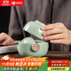 Gold inlaid jade Kung Fu travel tea set teapot, quick cup, elegant cup lid, bowl, Ru kiln, Xianglong quick cup