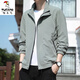 Woodpecker Jacket Men's 2025 Autumn and Winter Loose Business Casual Versatile Jacket Men's Teen Trendy Jacket Jacket Men's Dark Gray XL Recommended 130-150Jin Jin equals 0.5 kg