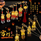 SNQP Mid-Autumn Festival ancient style palace lantern hairpin children's Hanfu hairpin headdress girl's back head rocking plate hairpin tassel hairpin palace lantern white pearls can light up the hairpin one piece