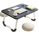 Foldable bed desk dormitory study table home bedroom bay window lazy table student bedside study table welfare best-selling black 60*40*28
