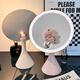 German quality LED makeup mirror desktop makeup mirror light luxury desktop makeup mirror with light desktop touch-up dormitory office makeup mirror pink large size rechargeable