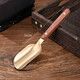 Stainless steel tea spoon brass tea shovel tea spoon long handle high-end solid wood ebony tea spoon tea set accessories tea ceremony copper-rosewood tea spoon brass