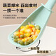Multifunctional cooking spoon, home kitchen plastic draining spoon, baby food supplement tool, potato masher, colander, multifunctional cooking spoon, 1 orange