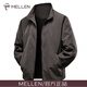 MELLEN high-end jacket men's jacket spring and autumn 2025 new fashion fashion business casual stand collar top men's dark gray L 115-130Jin Jin equals 0.5 kg
