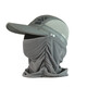 WE FLOWERWEFOX outdoor anti-snort fishing hat with mask scarf to cover face and neck breathable anti-mosquito hat blue