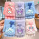 Sanrio Kuromi Children's Gloves Winter Warm Boys and Girls Plus Velvet Cold Warm Half Finger Flip Five Finger Gloves 1# Purple Kurome Warm Five Finger Gloves No Specifications