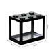 Desktop fish tank, small household building block tank, ecological tank, aquarium, betta fish tank with night light, ambient light ornament, black fish tank with two lights