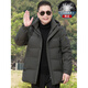 Middle-aged and elderly men's down jackets, men's dad jackets, men's winter clothes, new thickened warm jackets, black 2XL 185 recommended 140-155 Jin Jin equals 0.5 kg