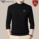 ARMANI EXCHANGE Armani pure cashmere sweater men's half turtleneck thickened sweater winter knitted base cardigan for men black half turtleneck L 170 recommended weight 125-140Jin Jin equals 0.5 kg