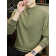 Playboy Henry collar sweatshirt men's tops autumn new loose young and middle-aged casual bottoming shirt long-sleeved T-shirt men's T WY2288 brown plus velvet L recommended 111-120Jin Jin equals 0.5 kg