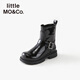 Little MO&Co.little moco children's clothing 25 winter clothing new casual boots for boys and girls low-cut boots sweet and cool shoes black 28 inner length 19cm