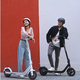 INMOTION Honor's personal selection of electric scooter, 35km range, aviation-grade frame, foldable electric scooter, transportation tool, portable for adults and students, can be placed in the trunk, white