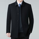 Jiujiu Wang Jiu Mu Wang 2025 Double-sided Cashmere Jacket Medium Men's Business Casual Lapel Woolen Coat Dad's Clothes Black M 170 Size (Recommended 105-125 Jin Jin is equal to 0.5 kg)