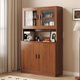 Konosu solid wood sideboard integrated wall-mounted living room wine cabinet tea cabinet storage cabinet multi-functional meal preparation storage storage cabinet four cabinet doors walnut color 80*34*182cm door-to-door installation (master comes to your door)