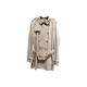 Burberry (BURBERRY) FW23 solid color double-breasted lapel mid-length long-sleeved windbreaker men's beige beige one size 48