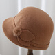 Qisiman autumn and winter middle-aged and elderly hats for mothers, woolen woolen hats, thickened and warm, grandma and old lady hats, dark khaki, one size fits all, adjustable