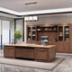 CUNOHVRG boss desk new Chinese style solid wood CEO desk executive desk office desk and chair combination office furniture customization 2.0 meter desk (excluding side table)