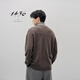 14361436 Woolen kid cashmere 2025 autumn and winter new Henry collar thick and soft men's cashmere sweater brass brown XL