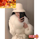 MPPMCK dopamine white gold top hat women's hat women's autumn and winter woolen fisherman hat felt hat basin hat winter hat Hepburn