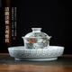 Jujunge Jingdezhen New Ink Color Dragon Pattern Kung Fu Tea Set Home Ceramic Tea Bowl for Gifts Ink Color Dragon Pattern